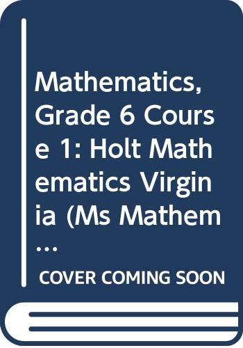 Book Holt Mathematics Virginia: Student Edition Course 1 2005 free
