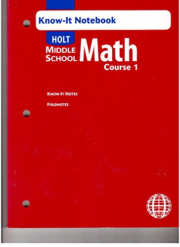 Book Holt Middle School Math: Know-It Notebook Course 1 free
