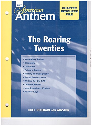Book The Roaring Twenties Chapter Resource File (Holt American Anthem) free