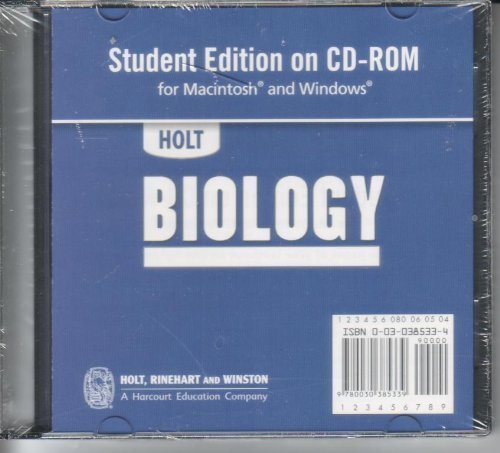 Book Holt Biology: Student Edition on CD-ROM 2006 free