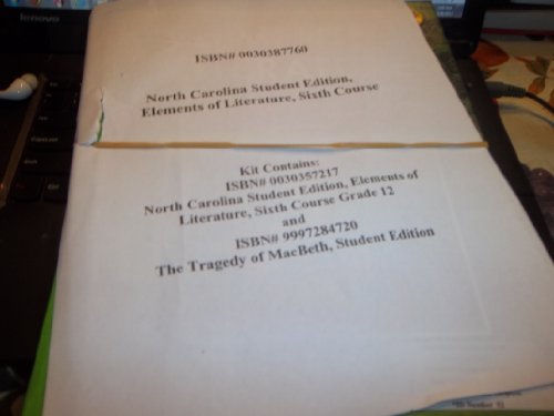 Book Holt Elements of Literature: Student Edition (Kit with Macbeth) Grade 12 2005 free