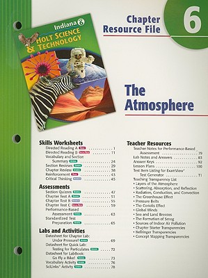 Book Indiana Holt Science & Technology Chapter 6 Resource File: The Atmosphere: Grade 6 free