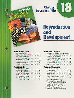 Book Holt Science & Technology Indiana Grade 6 Chapter 18 Resource File: Reproduction And Development free