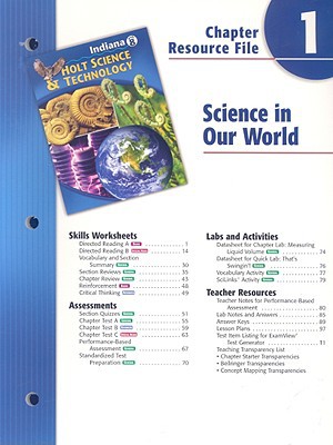 Book Indiana Holt Science & Technology Chapter 1 Resource File: Science In Our World free