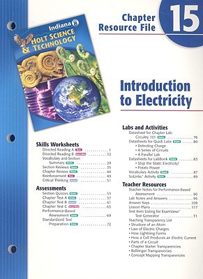 Book Indiana Holt Science & Technology Chapter 15 Resource File: Introduction To Electricity free