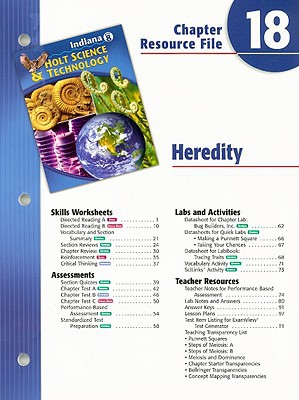 Book Indiana Holt Science & Technology Chapter 18 Resource File: Heredity free