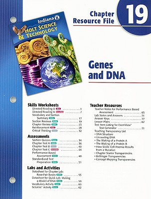Book Indiana Holt Science & Technology Chapter 19 Resource File: Genes And Dna free