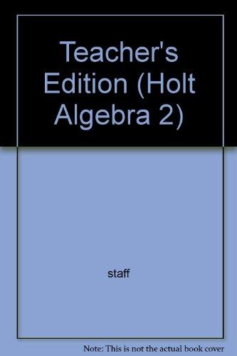 Book Teacher's Edition (holt Algebra 2) free