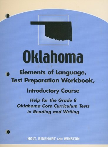 Book Holt Elements Of Language Oklahoma: Test Preparation Workbook Grade 6 free