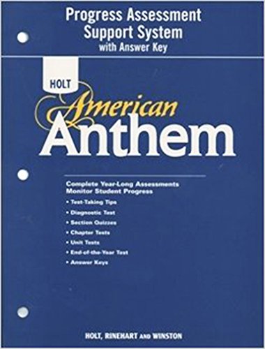 Book American Anthem: Program Assessment Support System with Answer Key free