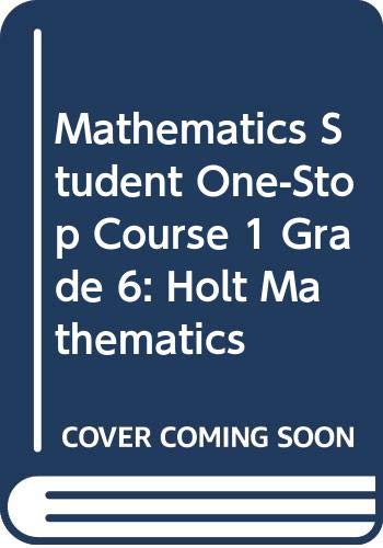 Book Holt Mathematics: Student One-stop Course 1 2004 free