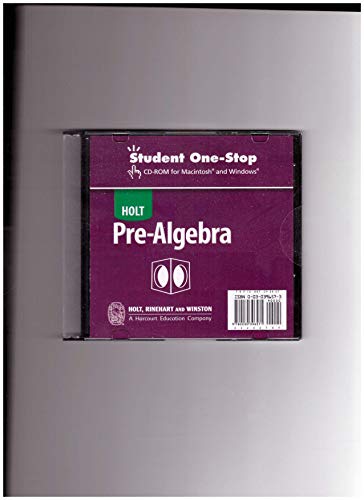 Book Holt Pre-algebra: One-stop Cd 2004 free