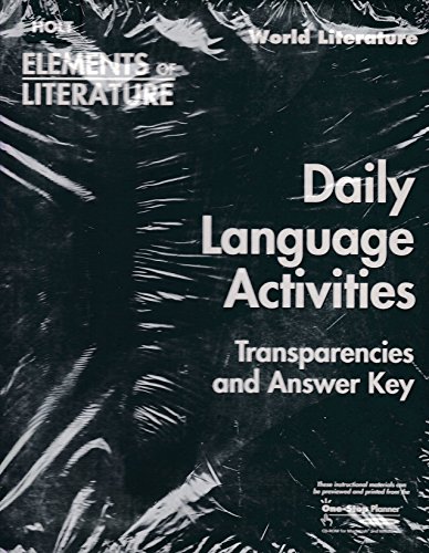 Book Elements of Literature: Daily Language Activities Transparencies World Literature free