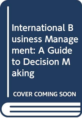 Book International Business Management: A Guide to Decision Making (Dryden Press Series in Management) free