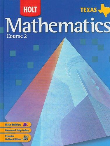 Book Holt MATHEMATICS Course 2, TEXAS Student Edition free