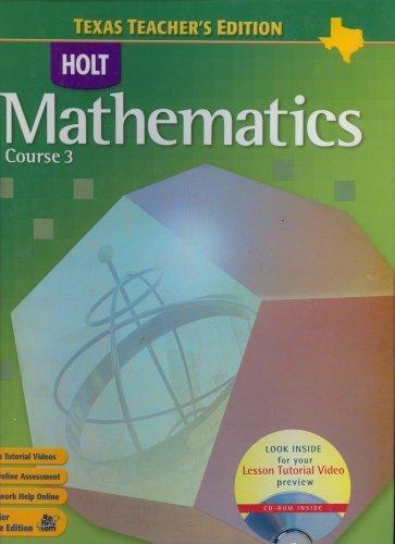 Book Mathematics Course 3 Texas Teacher's Edition free