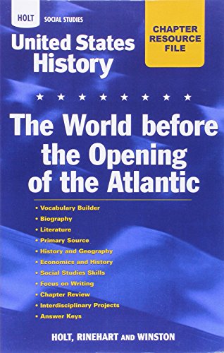 Book United States History: Beginnings to 1877: Chapter Resource Files with Answer Key free