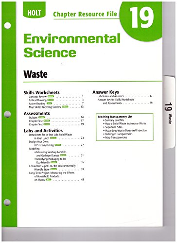 Book Ch Res File #19 Env Sci 2006 (Holt Environmental Science) free