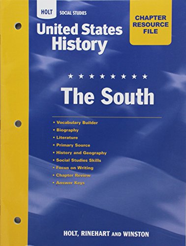 Book Crf the South Hss: Us Hist 2006 (Holt United States History) free