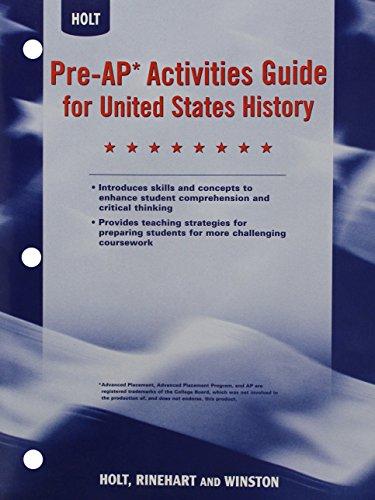 Book Pre-AP Activities Guide for United States History, Grades 6-8 free