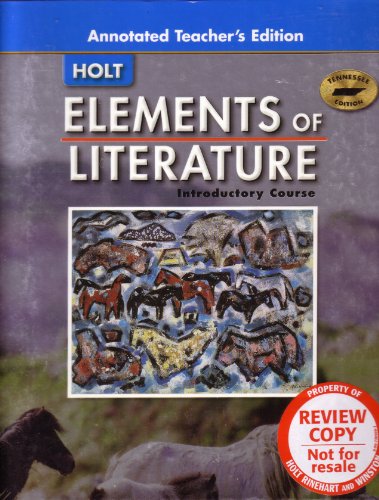 Book Elements Of Literature Introductory Course [annotated Teacher's Edition] (tennessee Edition) free