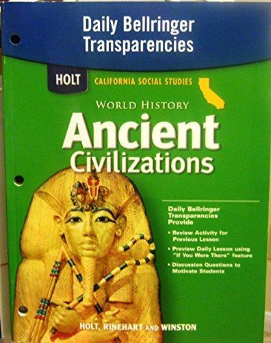 Book Holt World History Ancient Civilizations California: Daily Bellringer Transparencies Grades 6-8 free