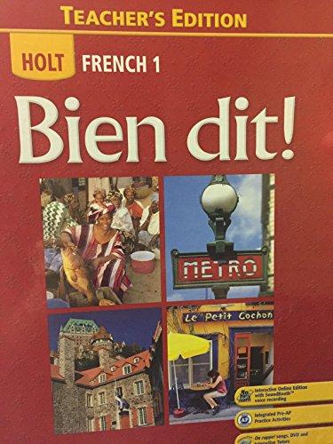 Book Holt French 1: Bien dit! Teacher's Edition free