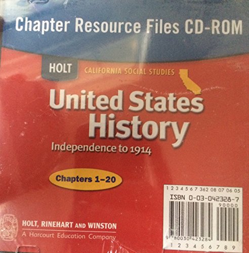 Book Holt United States History California: Chapter Resource Files CD-Rom Grades 6-8 Beginnings to 1914 free