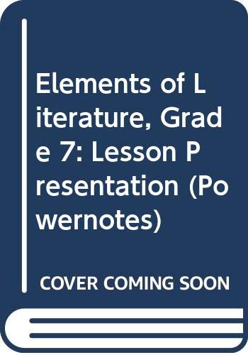 Book Elements of Literature: PowerNotes Lesson Presentation CDROM Grade 7 First Course free