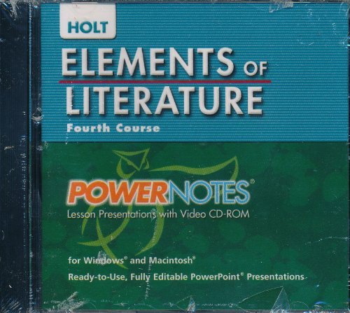 Book Elements of Literature: PowerNotes Lesson Presentation CDROM Grade 10 Fourth Course free