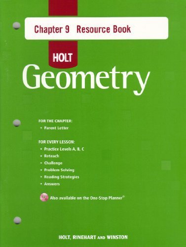 Book Holt Geometry Chapter 9 Resource Book free