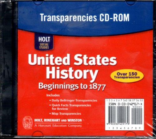 Book Holt Social Studies: United States History: Beginnings to 1877: Transparencies CD-ROM free
