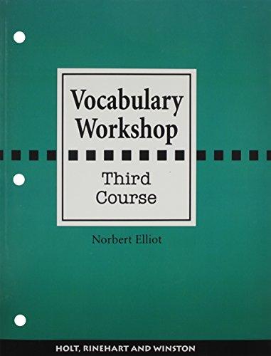 Book Vocabulary Workshop, Course 3, Grade 9+ free