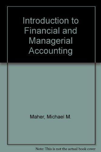 Book Introduction to Financial and Managerial Accounting free