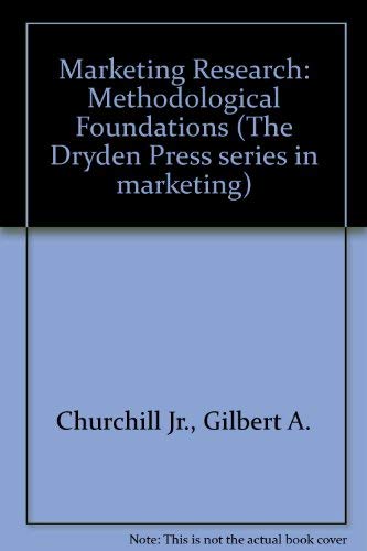 Book Marketing research: Methodological foundations (The Dryden press series in marketing) free