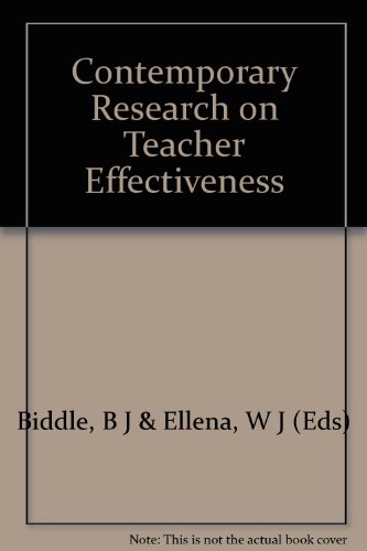 Book Contemporary Research On Teacher Effectiveness. free