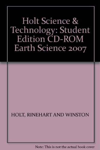 Book Holt Science & Technology: Student Edition CD-ROM Earth Science 2007 free