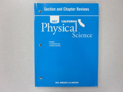 Book Section/Chapter REV CA Sci 2007 Phys (Holt Science & Technology) free