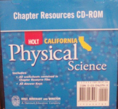 Book Chapter Resources CD-Rom (California Physical Science) free