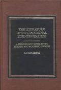 Book The literature of international business finance: A bibliography of selected business and academic sources free