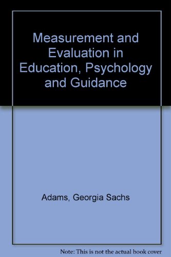 Book Measurement And Evaluation In Education, Psychology And Guidance free