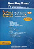 Book Holt Science & Technology: One-Stop Planner with Test Generator and State-Specific Resources CD-ROM Short Courses K-O and P free