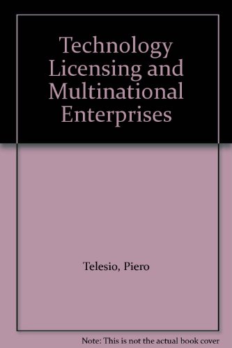 Book Technology Licensing And Multinational Enterprises free