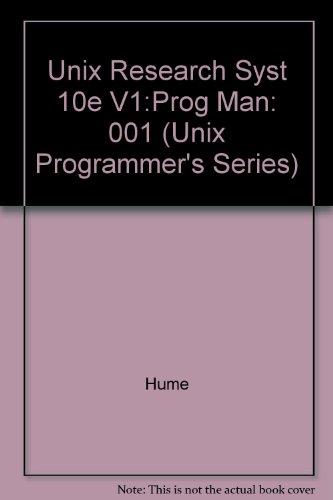 Book Programmer's Manual (Unix Programmer's Series Volume 1) free