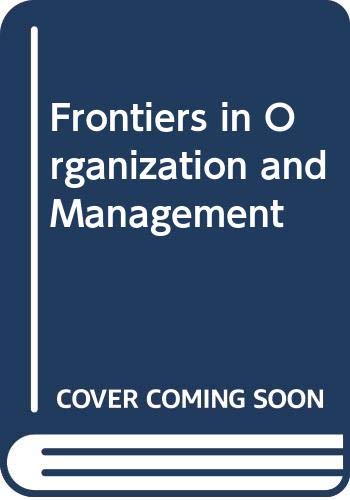 Book Frontiers in organization and management free