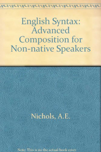 Book English Syntax: Advanced Composition for Non-native Speakers free