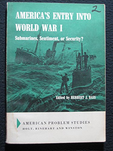 Book America's Entry Into World War One (american Problem Studies) free