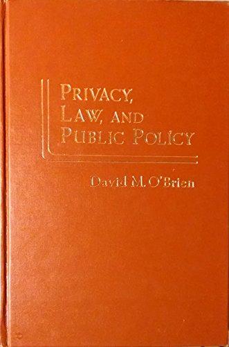 Book Privacy, Law and Public Policy (Praeger special studies) free