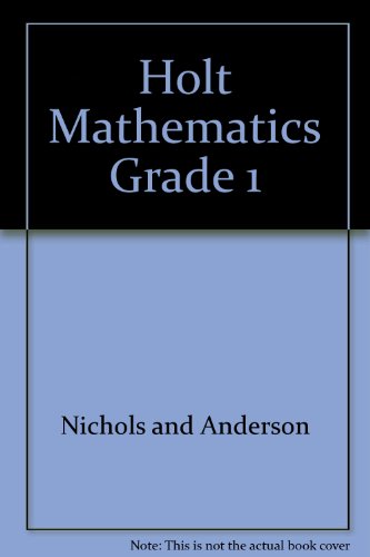 Book Holt Mathematics Grade 1 free
