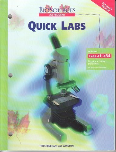 Book Holt Biosources : Quick Labs free